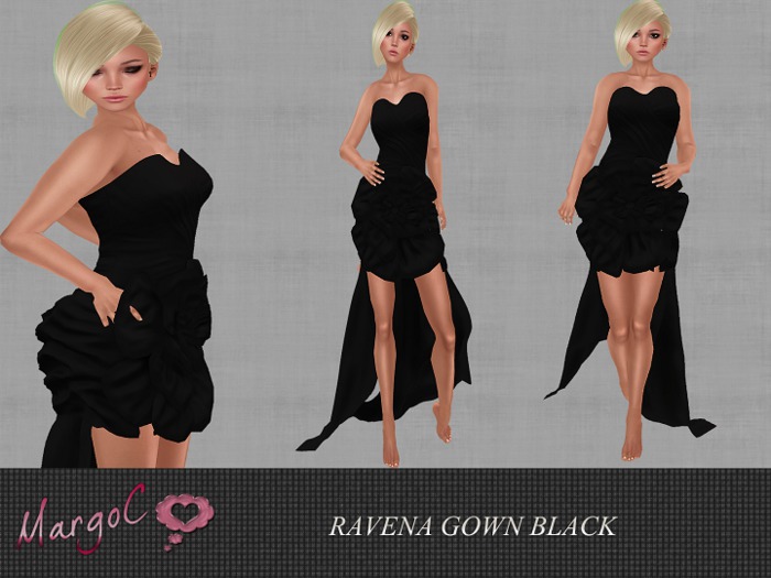 DEMO DORETA GOWN BLACK