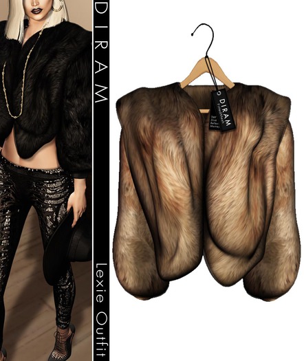 - D I R A M -  LEXIE Fur - Beige_FittedMesh