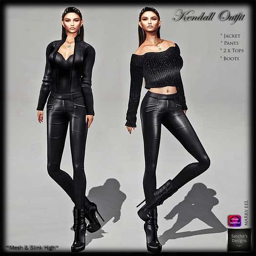 SAS - Kendall Black Leather Outfit (MB & FM)