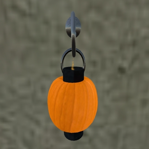 pumpkin lantern on wall hook