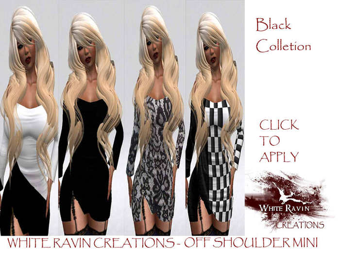 White Ravin Creations - Black Collection Applier Hud [boxed]