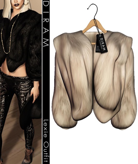 - D I R A M -  LEXIE Fur - White_FittedMesh