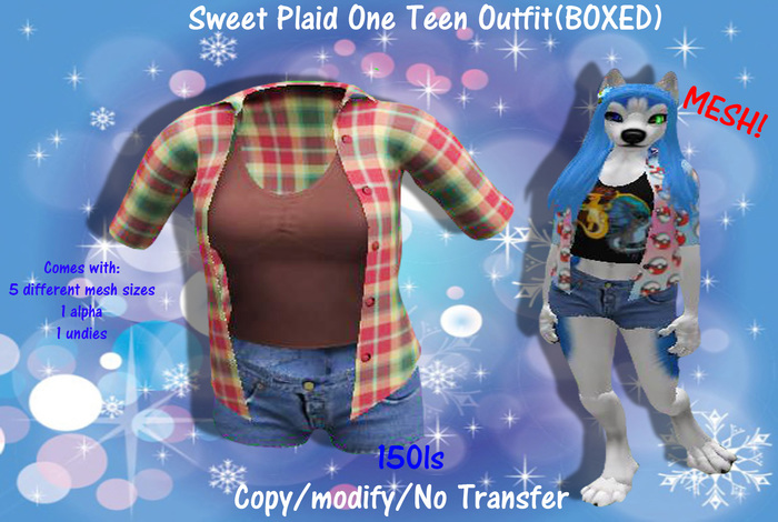 Sweet Plaid One Teen Outfit(BOXED)