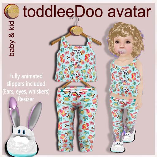 TU17 ToddleeDoo PJ & Animated Slippers <box>