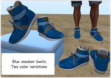 tmp sneakers - trainers - blue suede shoes - boxed