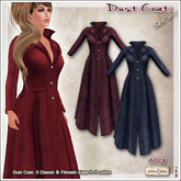 [V/W] Dust Coat Set n. 1 Garnet-Plum-Blue