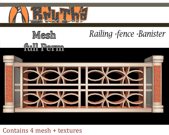 Bru-Tha > Mesh Railing, fence ,Banister 01
