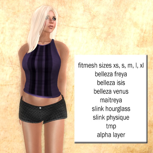 Fitmesh Tank & Booty Shorts black grape