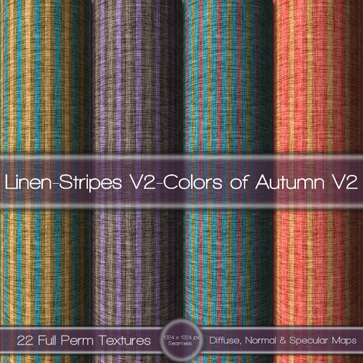 {L} Linen-Stripes V2-Colors of Autumn V2