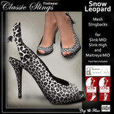 C&F Slink & Maitreya Slingbacks - Rockadolly Snow Leopard