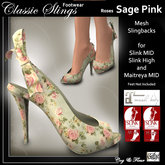 C&F Slink & Maitreya Slingbacks - ROSES Sage Pink