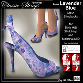 C&F Slink & Maitreya Slingbacks - ROSES Lavender Blue