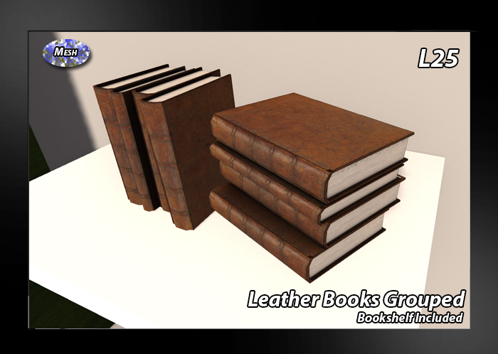 Books Grouped, Leather F