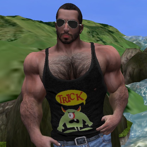 Muscle Tank Top _black Halloween Trick