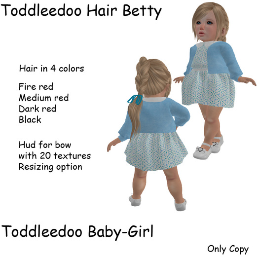 Toddleedoo Hair Betty Black & Red
