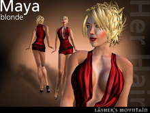  MAYA Elegant Women's Short Blonde Up-Do Hair 