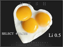 T-3D Creations [ Fried Egg Heart triple ]  MESH - Full Perm -