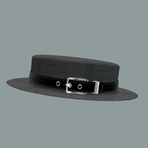 Leather hat with buckle