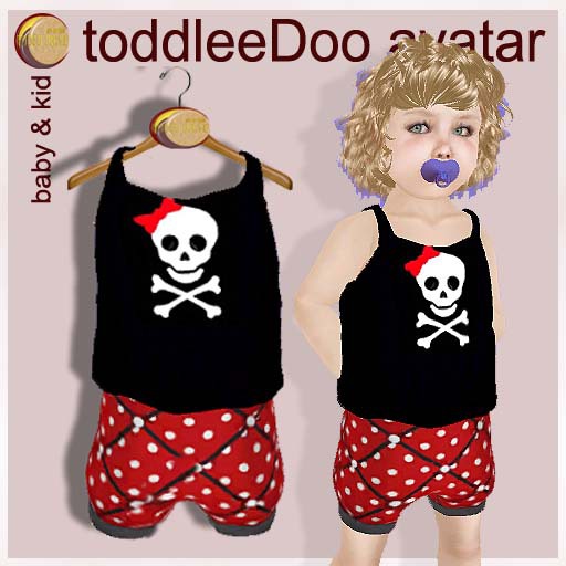 TU20 ToddleeDoo Skull bloomers set <box>