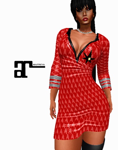 XK Maitreya Deep Space Traveller Dress Red