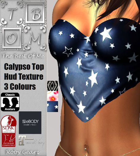 Calypso Top Hud Texture 3 Colours