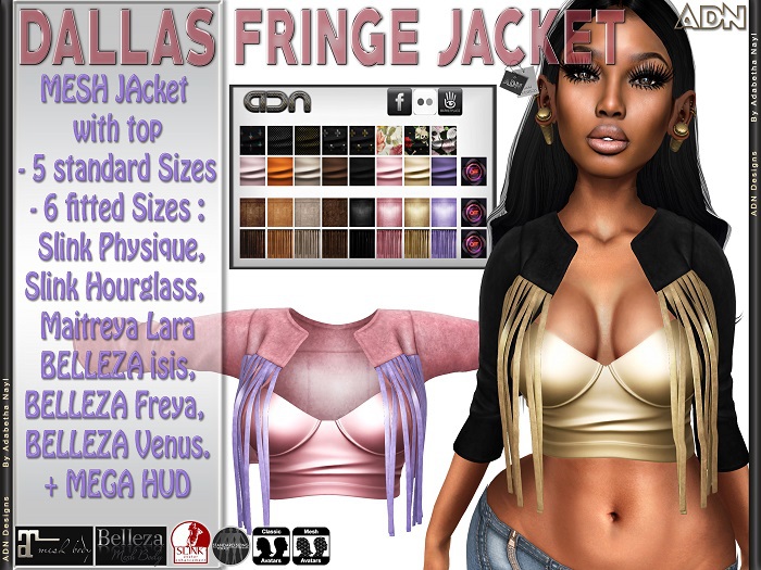 [AdN] DALLAS FRINGE JACKET (MAITREYA 3BELLEZA 2SLINK)