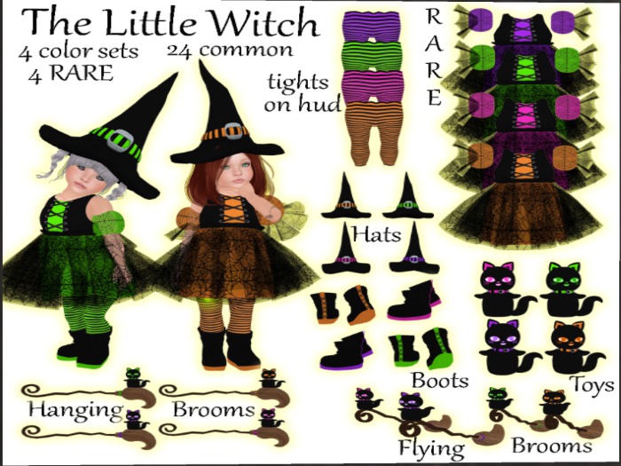 Doodlez Little Witch Boot~Green