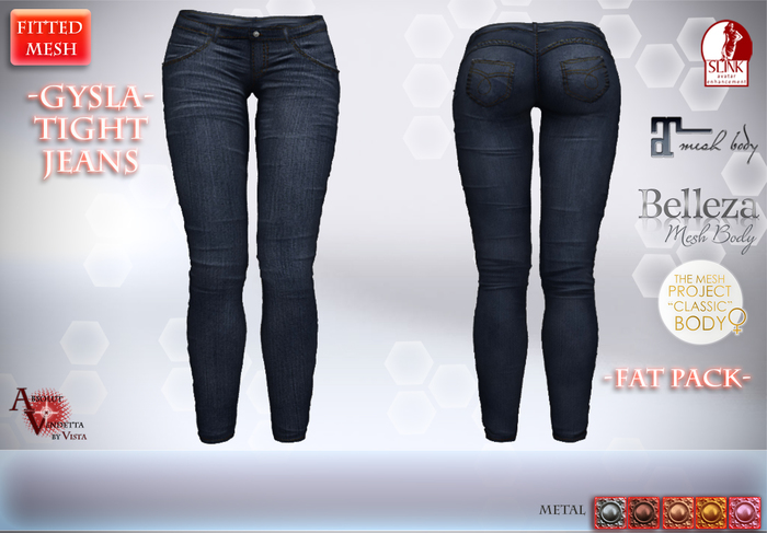 Absolut Vendetta -@Gysla Tight Jeans*NAVY