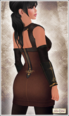 [V/W] Royale in Bronze - Medieval Fantasy Dress w/ Leggings - classic & fitted mesh + omega applier