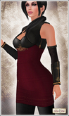 [V/W] Royale in Blood - Medieval Fantasy Dress w/ Leggings - classic & fitted mesh + omega applier