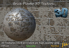 JU Brick Plaster 3D Textures Full Perm