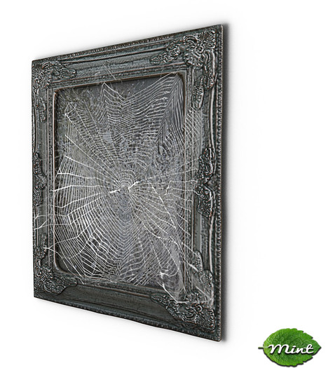 -Mint- Antique Mirrow w/ spider webs
