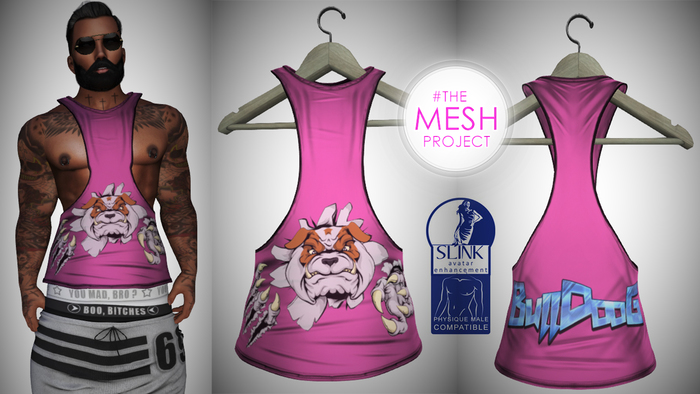 **K-10** TankTOP*BullDog* PINK