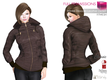 Full Perm Winter Hoodie Leather Jacket FITMESH+Classic Rig For Maitreya Slink Physique, Belleza Venus