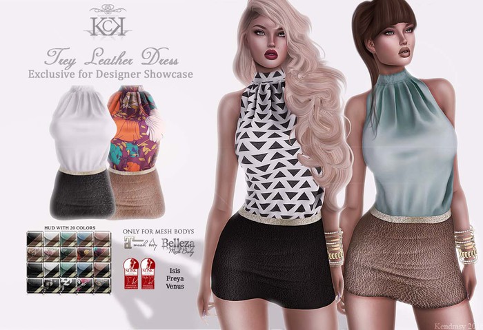 :::KC::: Trey Leather Dress