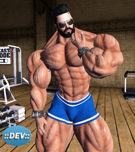 [D.Cavalieri] -  Mesh Shorts - Blue