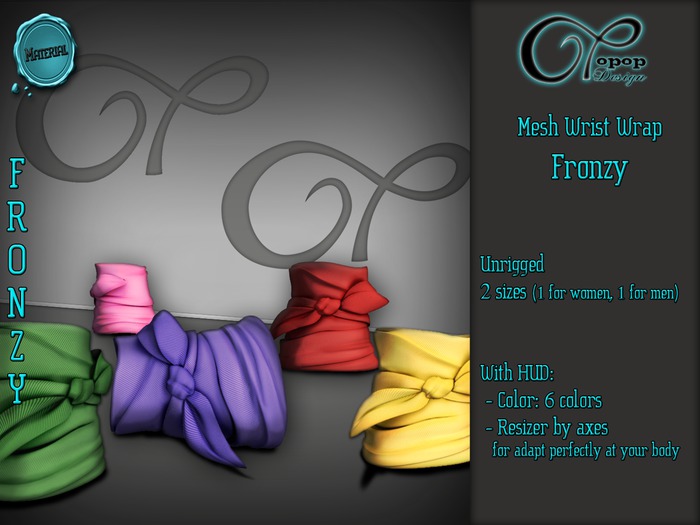 ..:: OPOPOP // Fronzy V#2 Color // Mesh Wrist Wrap ::..
