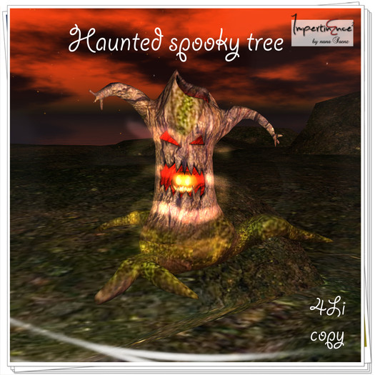 Haunted spooky tree - halloween