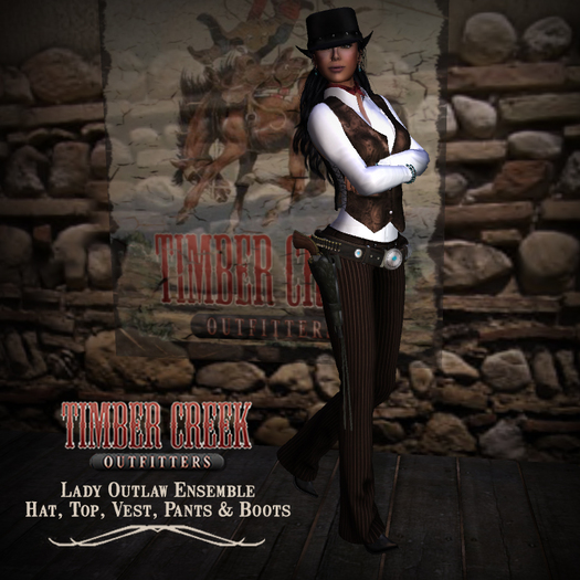 [Timber Creek] Lady Outlaw Ensemble-Coffee-Boxed