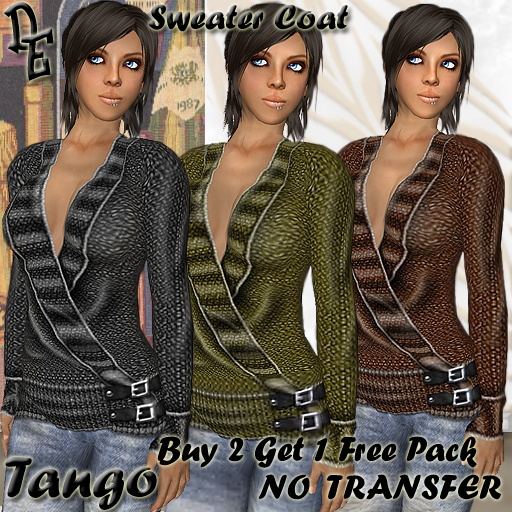 *DE Designs*-Tango Sweater Coat - Multi Pack