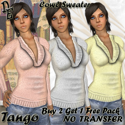 *DE Designs*- Tango Cowl Neck Sweaters-Multi Pack