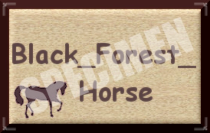 BLACK FOREST SIGN