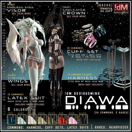 !dM Diawa - LatexSuit **OLIVE** (LARA  BOX)