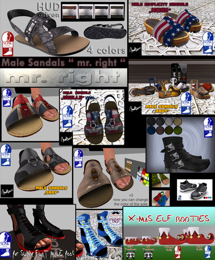.: MB :. Male Sandals "Mr. Right" for Slink Feet {BOXED}