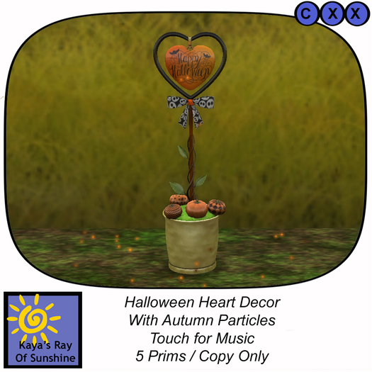 Second Life Marketplace Halloween Heart Decor BOX