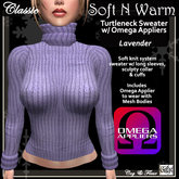 C&F Turtleneck Sweater w Omega Appliers - Lavender