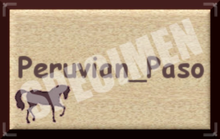 PERUVIAN PASO SIGN