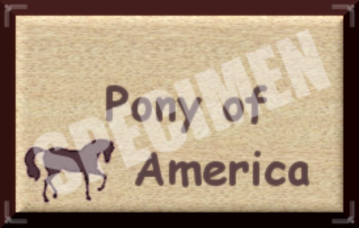 PONY OF AMERICA SIGN