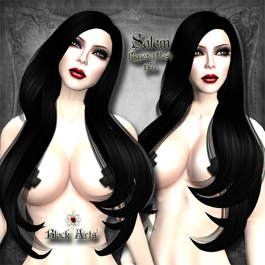 ~Black Arts~Salem Rigged Mesh Hair Reds