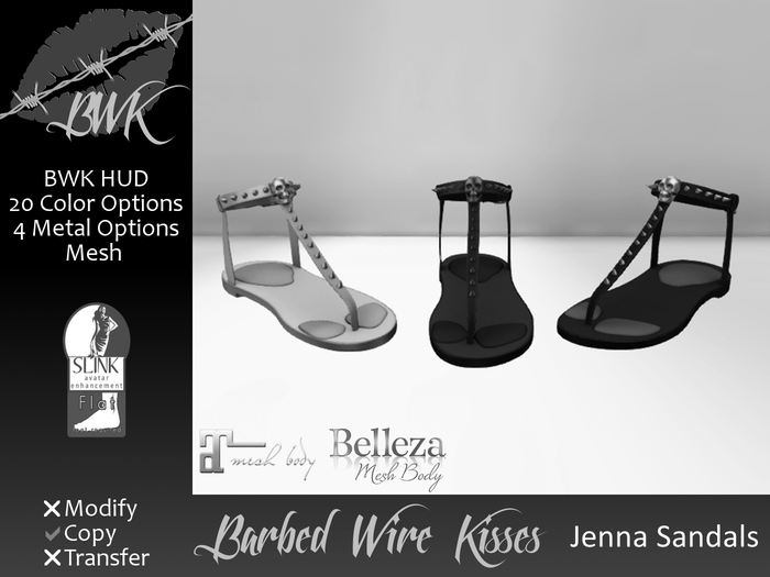 {BWK} DEMO Mesh Jenna Sandals (Boxed)